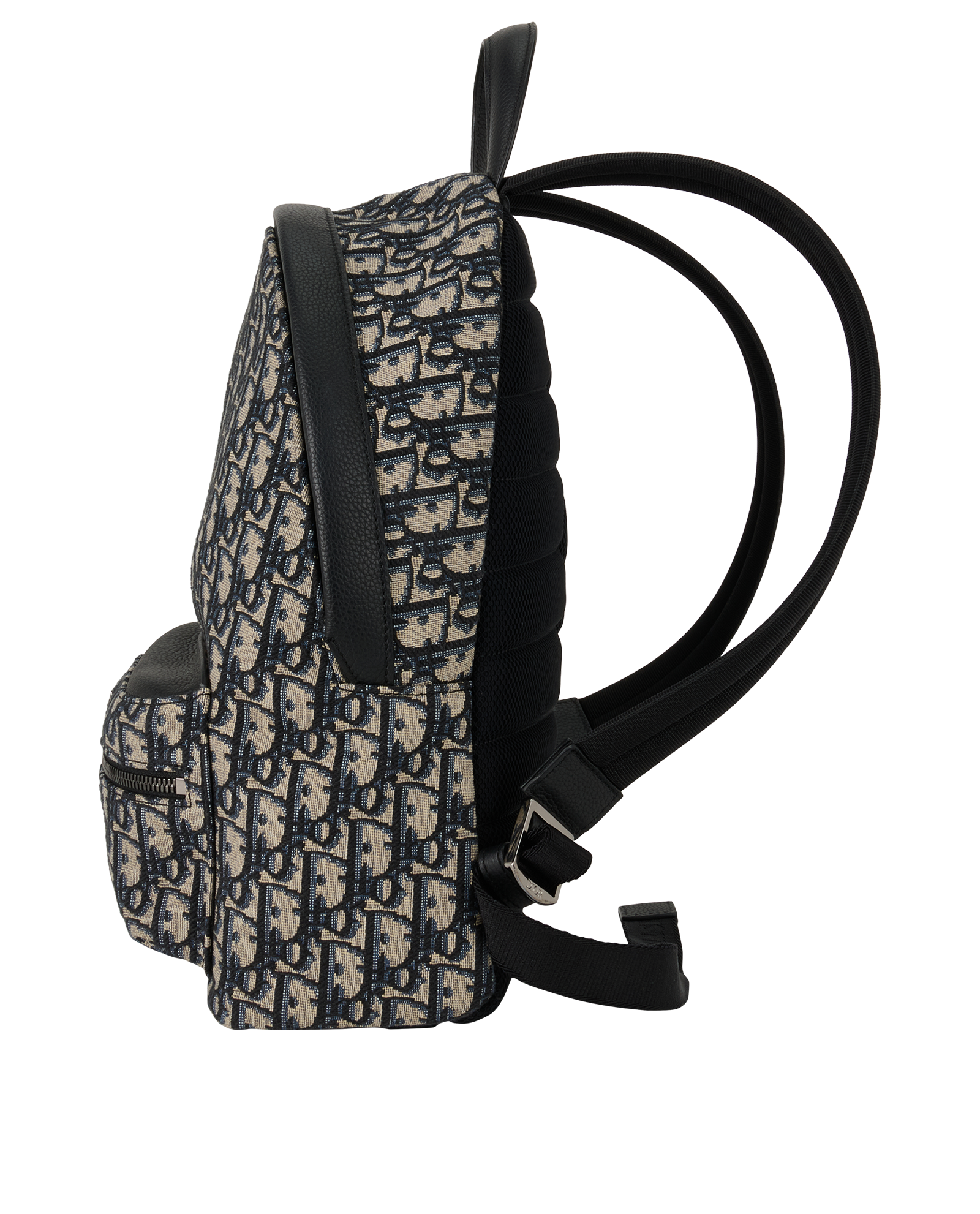 Small Rider Backpack, &pound;1,100, Handbags, Beige/Blue, Canvas, Bottom view